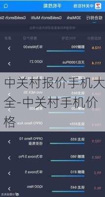 中关村报价手机大全-中关村手机价格